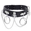 Zac's Alter Ego - Wrap Round with rings and chains Belt - Black Product image
